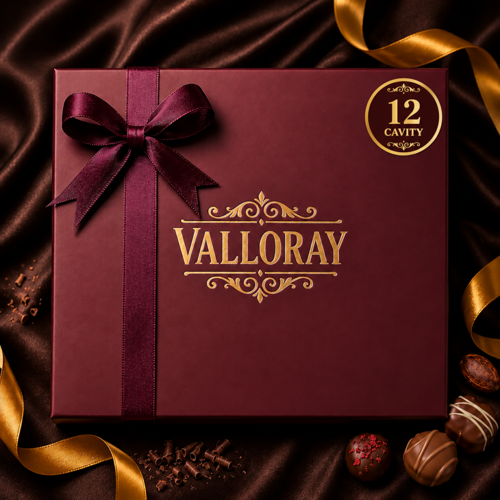 luxury burgundy chocolate gift box